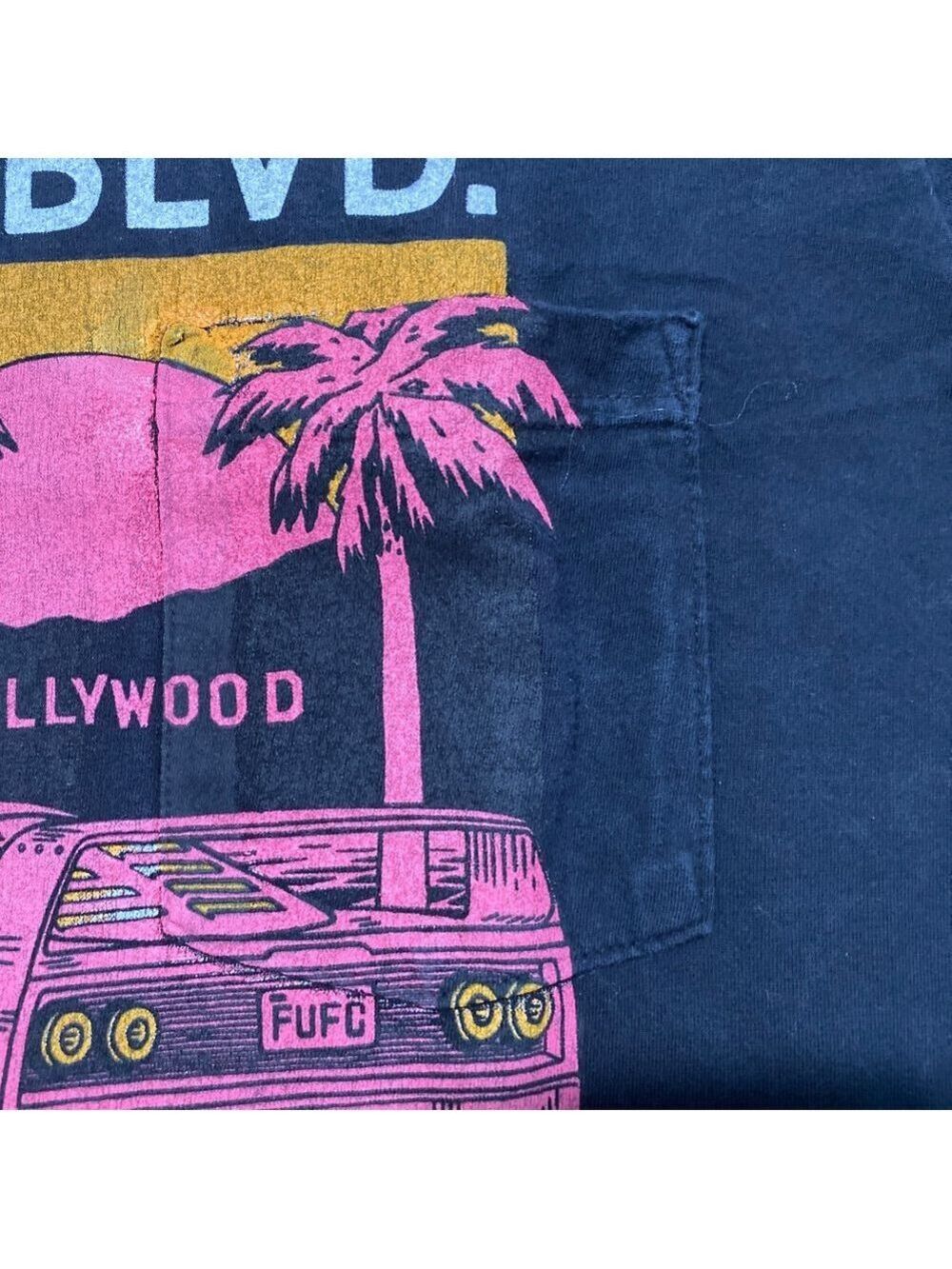 Local Authority men’s Black Pink Sunset Blvd. Short Sleeve Tee S - Picture 4 of 6